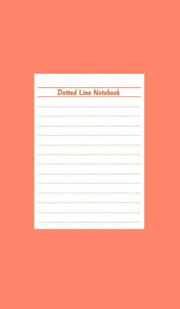 [LINE着せ替え] カラー点線ノート/アプリコットカラーの画像1