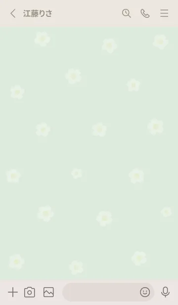 [LINE着せ替え] お花<チューリップ>グリーン.の画像2