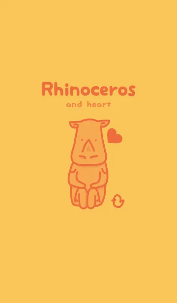 [LINE着せ替え] サイとハート サフランイエローの画像1