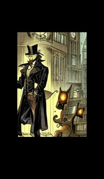 [LINE着せ替え] 猫紳士街_#EaE16。の画像1