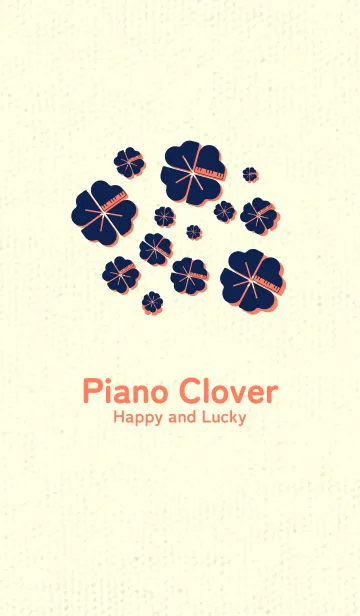 Piano clover 濃藍の着せ替えメイン画像