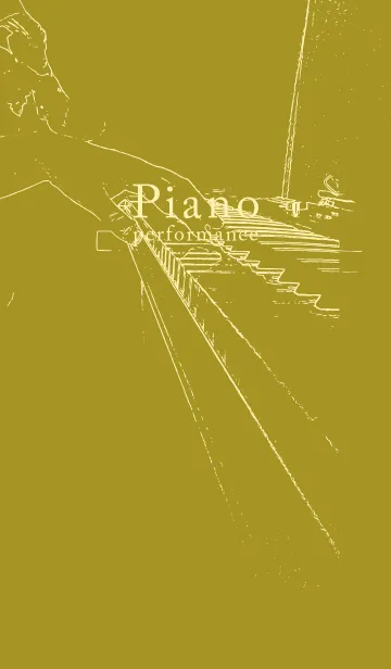 [LINE着せ替え] ピアノ演奏  菜種油色の画像1