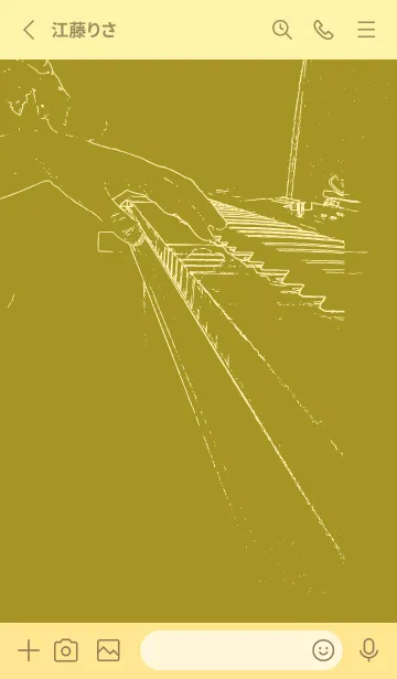 [LINE着せ替え] ピアノ演奏  菜種油色の画像2