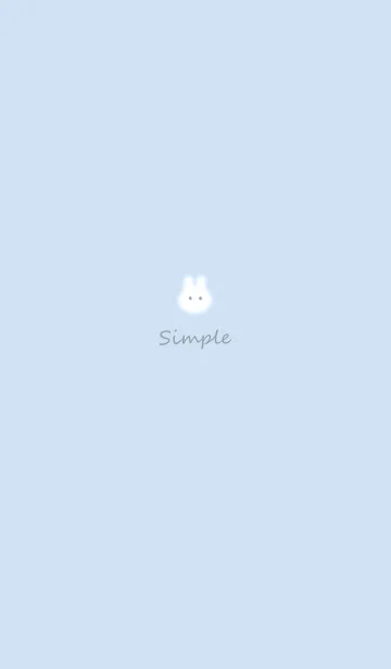 [LINE着せ替え] Simple fluffy rabbit♡blue16_1の画像1