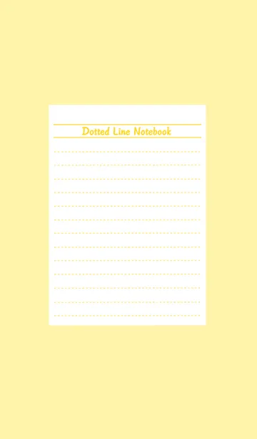 [LINE着せ替え] カラー点線ノート/ライトイエローの画像1
