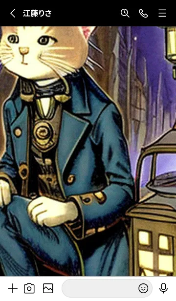 [LINE着せ替え] 猫紳士街_#FB14。の画像2
