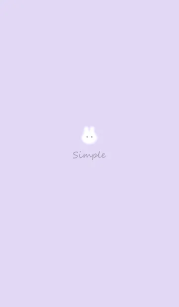 [LINE着せ替え] Simple fluffy rabbit♡lilac13_1の画像1