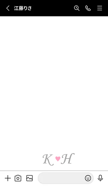 [LINE着せ替え] LOVE INITIAL-K&H イニシャル 2の画像2