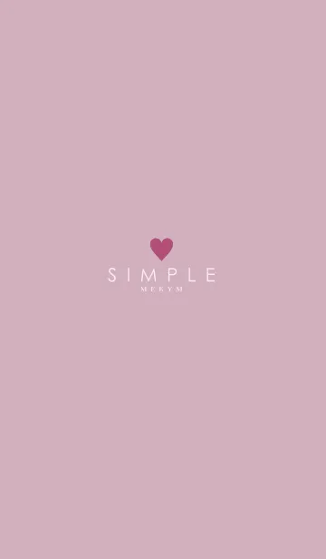 [LINE着せ替え] DUSKY PINK - SIMPLE HEART 34の画像1