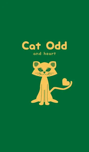 [LINE着せ替え] 猫のオッドとハート ビリジャンの画像1