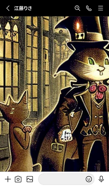 [LINE着せ替え] 猫紳士街_#EaE130。の画像2