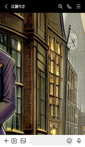 [LINE着せ替え] 猫紳士街_#EaE129。の画像2