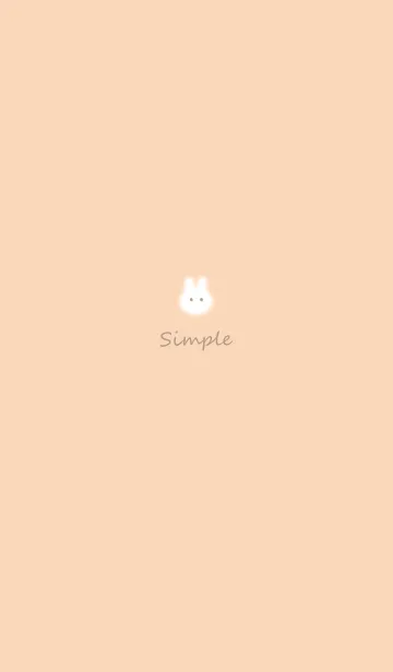 [LINE着せ替え] Simple fluffy rabbit♡orange14_1の画像1
