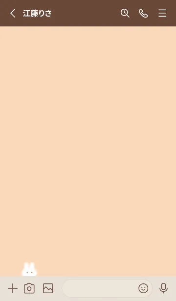 [LINE着せ替え] Simple fluffy rabbit♡orange14_1の画像2