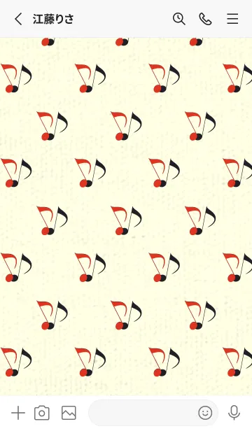 [LINE着せ替え] Clef dot スカーレッドの画像2