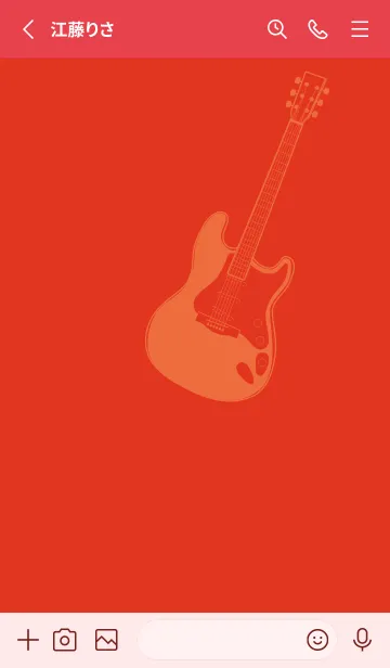 [LINE着せ替え] ELECTRIC GUITAR CLR スカーレッドの画像2