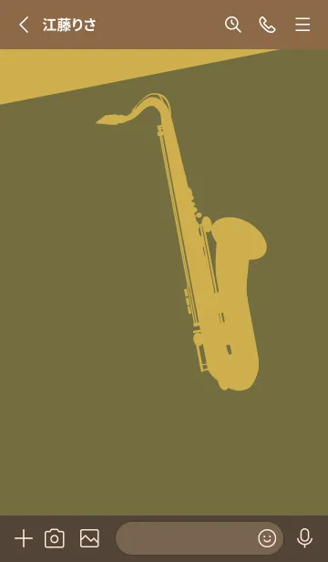 [LINE着せ替え] Saxophone CLR 海松色の画像2