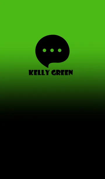 [LINE着せ替え] Black & Kelly Green Theme V4 (JP)の画像1
