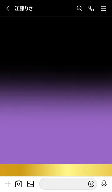 [LINE着せ替え] Iris Purple Gold Black Theme (JP)の画像2