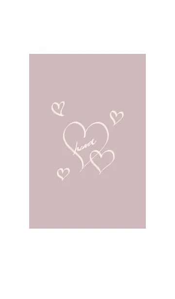 [LINE着せ替え] 大人の手描きハート -くすみピンク- 3の画像1