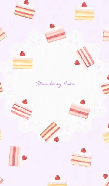 [LINE着せ替え] Strawberry Cake 1 - 07-02 パープル Ver.aの画像1