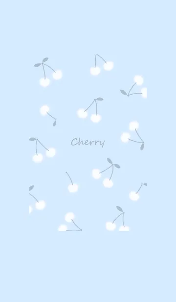 [LINE着せ替え] ふわふわチェリー♡blue17_1の画像1