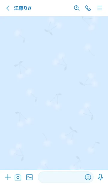 [LINE着せ替え] ふわふわチェリー♡blue17_1の画像2
