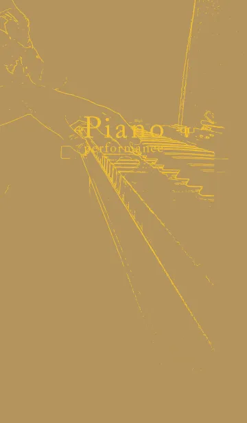 [LINE着せ替え] ピアノ演奏  オイルイエローの画像1
