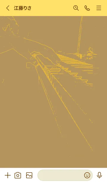 [LINE着せ替え] ピアノ演奏  オイルイエローの画像2