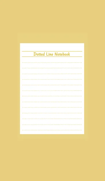 [LINE着せ替え] カラー点線ノート/くすみイエローの画像1
