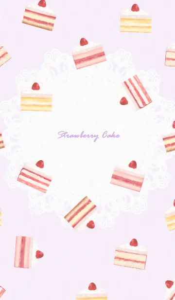 [LINE着せ替え] Strawberry Cake 1 - 07-02 パープル Ver.iの画像1