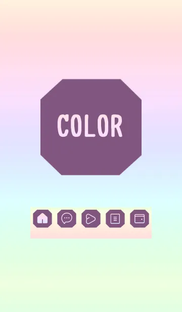 [LINE着せ替え] purple color rainbow K03の画像1