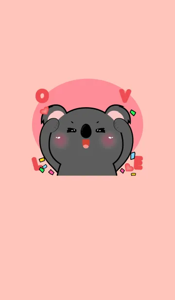 [LINE着せ替え] Simple Black Koala Lover Theme (JP)の画像1