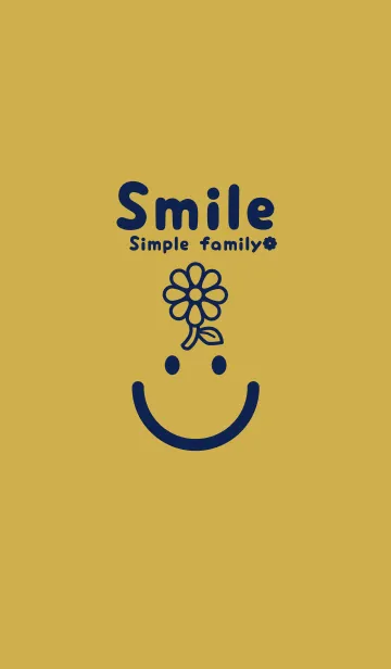 [LINE着せ替え] スマイル＆フラワー 芥子色の画像1