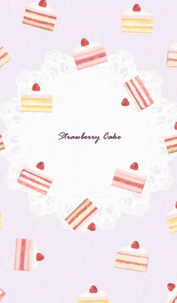 [LINE着せ替え] Strawberry Cake 1 - 07-03 パープル Ver.aの画像1