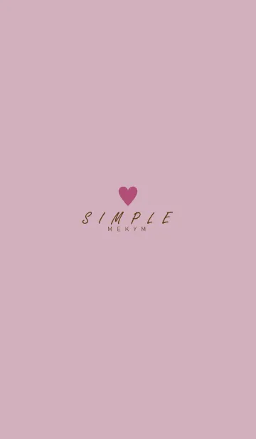[LINE着せ替え] DUSKY PINK BROWN - SIMPLE HEART 34の画像1
