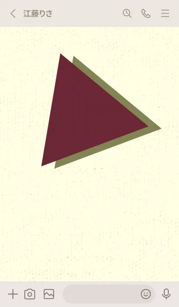 [LINE着せ替え] 三角型の着せかえ バーガンディーの画像2