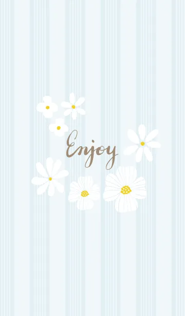 [LINE着せ替え] かわいい白いお花5の画像1