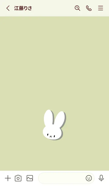[LINE着せ替え] ホワイト ラビット 129の画像2