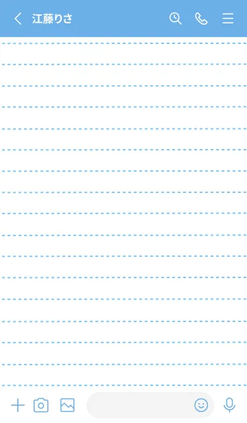 [LINE着せ替え] カラー点線ノート/ブルー/イエローの画像2