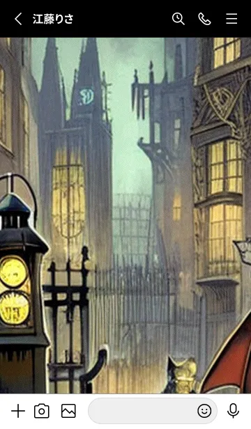 [LINE着せ替え] 猫紳士街_#FB19。の画像2