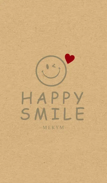 [LINE着せ替え] HAPPY SMILE KRAFT LOVE-MEKYM 37の画像1
