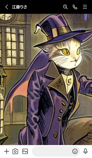 [LINE着せ替え] 猫紳士街_#FC012。の画像2