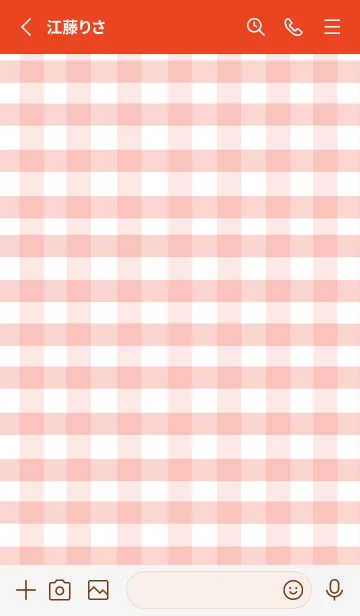 [LINE着せ替え] 大人のシンプルハート (check strawberry)の画像2