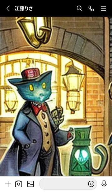 [LINE着せ替え] 猫紳士街_#FC010。の画像2