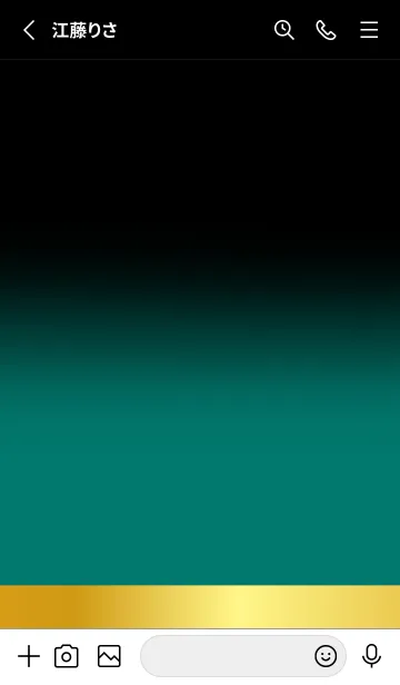 [LINE着せ替え] Pine Green Gold Black Theme (JP)の画像2