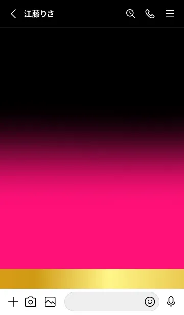 [LINE着せ替え] Neon Pink Gold Black Theme (JP)の画像2