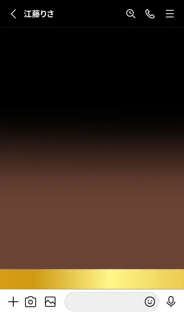 [LINE着せ替え] Mocha Brown Gold Black Theme (JP)の画像2