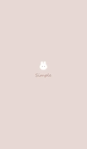Simple fluffy rabbit♡pinkbeige09_1の着せ替えメイン画像