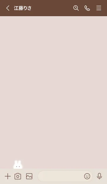 [LINE着せ替え] Simple fluffy rabbit♡pinkbeige09_1の画像2